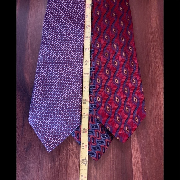 🌿SALE🌿3 BARNEYS New York Vintage 100% Silk Handmade in Italy Paisley Neckties - Picture 15 of 16